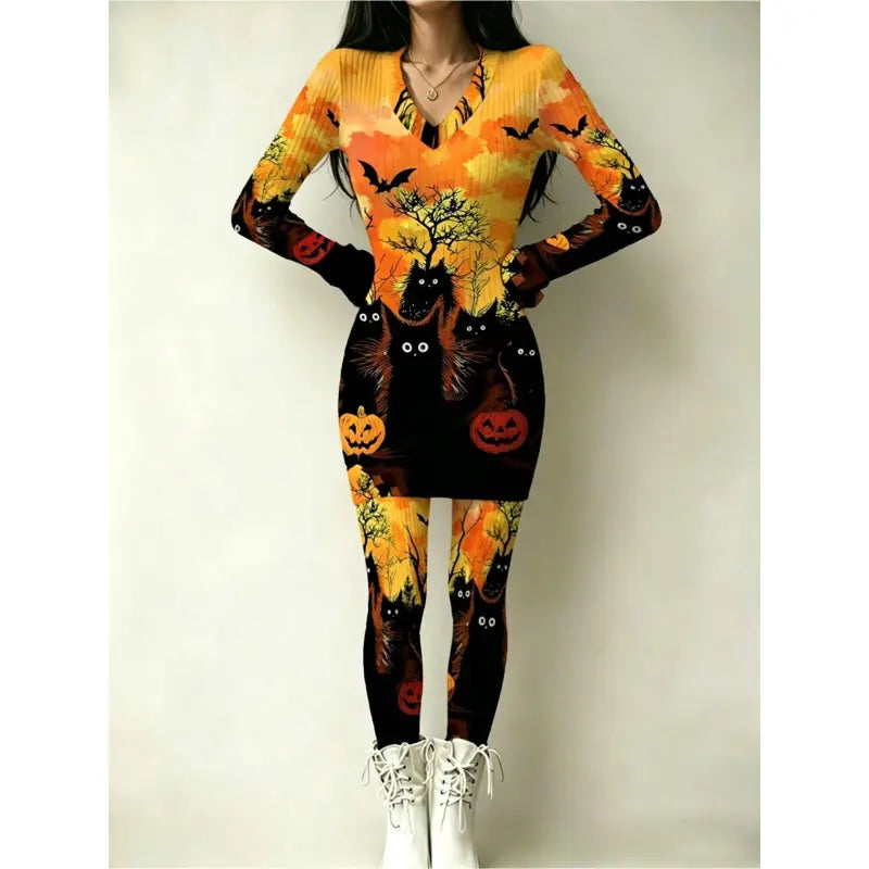 🎃Halloween And Christmas Themed Women’s Set🎄