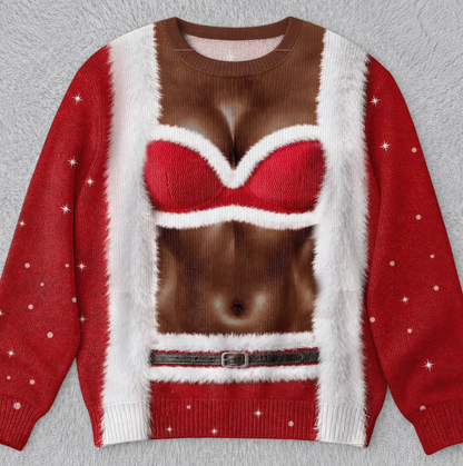 🎄Custom Funny Ugly Sweatshirt - Personalized Christmas Birthday Gifts For Wife, Daughter, Besties, Sisters, Granddaughter, Grandma, Mom, Yourself - Tis The Season To Misbehave 🎁