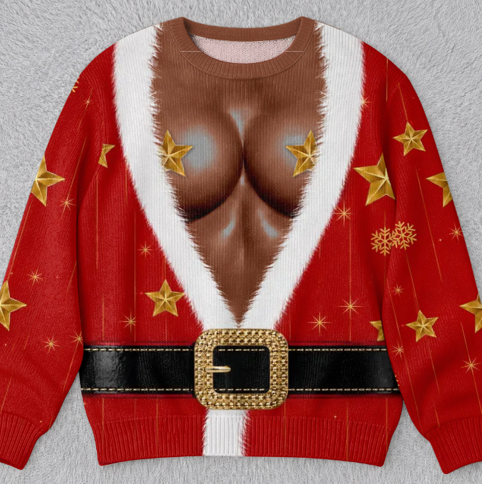 🎄Custom Funny Ugly Sweatshirt - Personalized Christmas Birthday Gifts For Wife, Daughter, Besties, Sisters, Granddaughter, Grandma, Mom, Yourself - Tis The Season To Misbehave 🎁